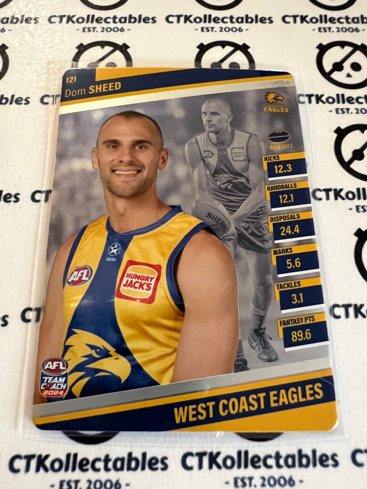 2024 AFL Teamcoach 121 Dom Sheed West Coast