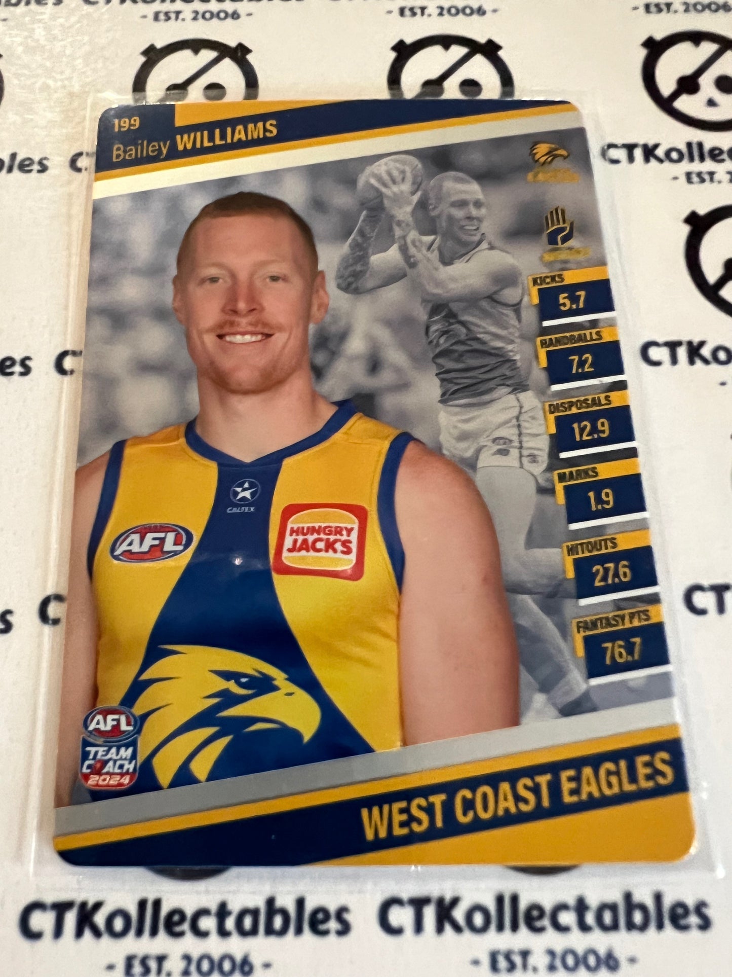 2024 AFL Teamcoach 199 Bailey Williams West Coast