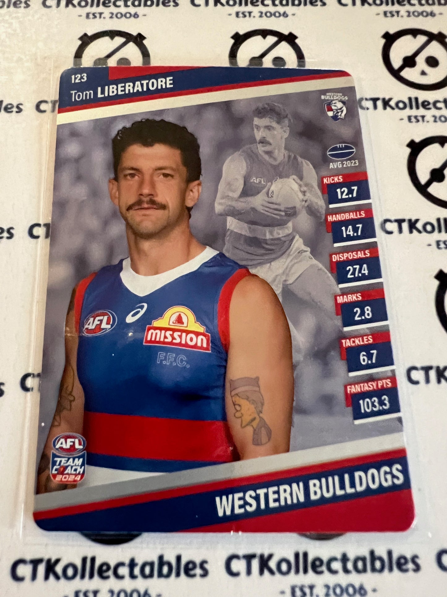 2024 AFL Teamcoach 123 Tom Liberatore Western Bulldogs