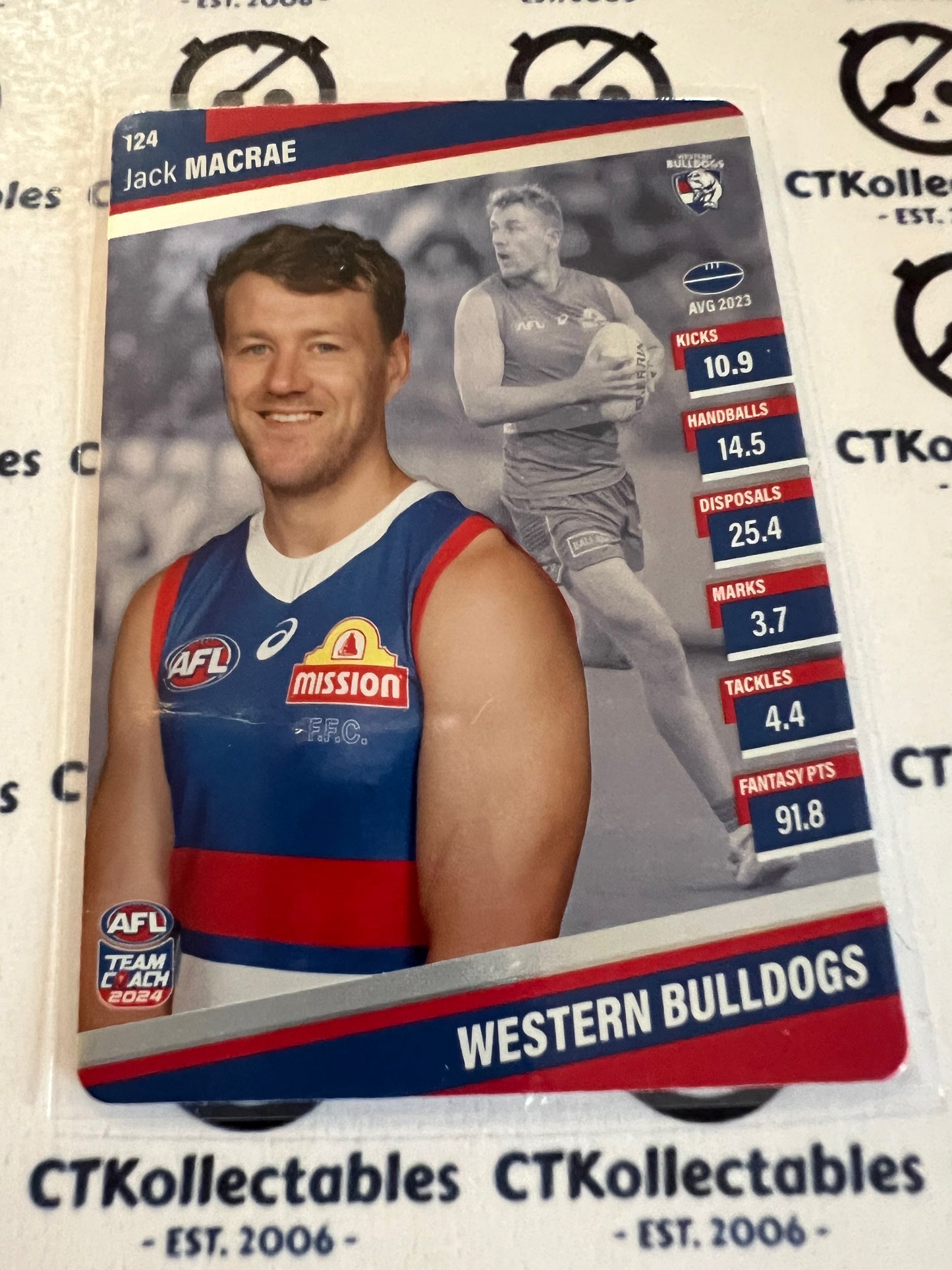 2024 AFL Teamcoach 124 Jack Macrae Western Bulldogs