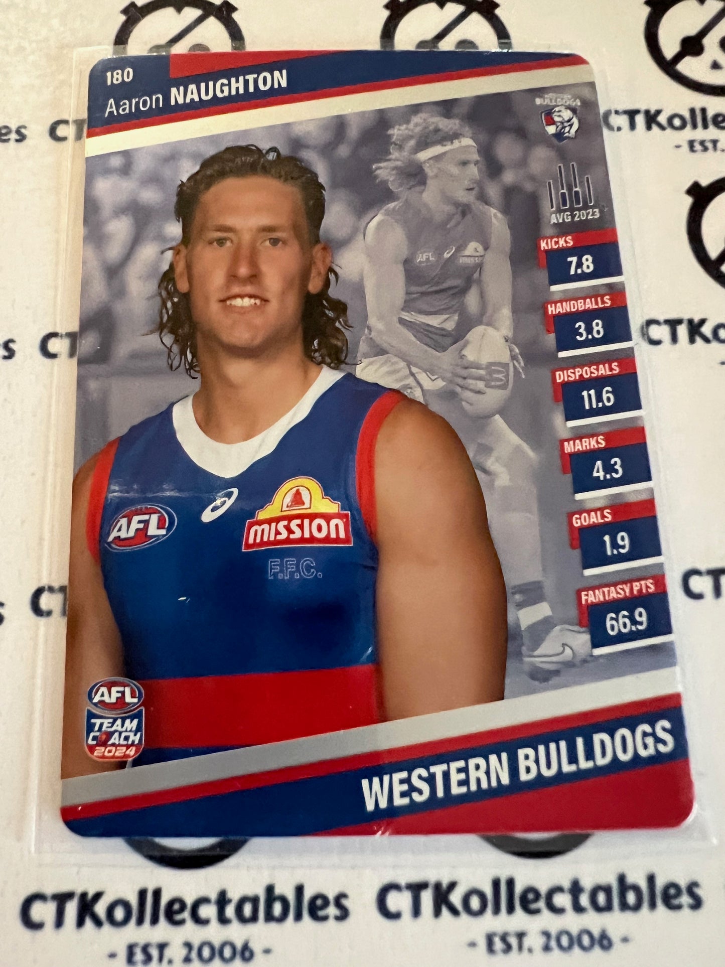 2024 AFL Teamcoach 180 Aaron Naughton Western Bulldogs