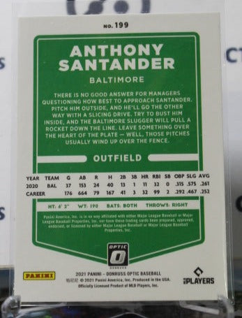 2021 PANINI DONRUSS OPTIC BASEBALL ANTHONY SANTANDER # 199 BALTIMORE ORIOLES