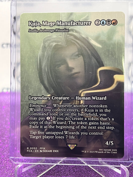 2025 MAGIC THE GATHERING FINAL FANTASY KUJA, MAGE MANUFACTURER # R 0052 RARE NON-FOIL LEGENDARY CREATURE CARD
