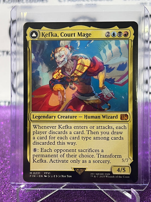 2025 MAGIC THE GATHERING FINAL FANTASY KEFKA, COURT MAGE # M 0231 MYSTIC NON-FOIL LEGENDARY CREATURE CARD