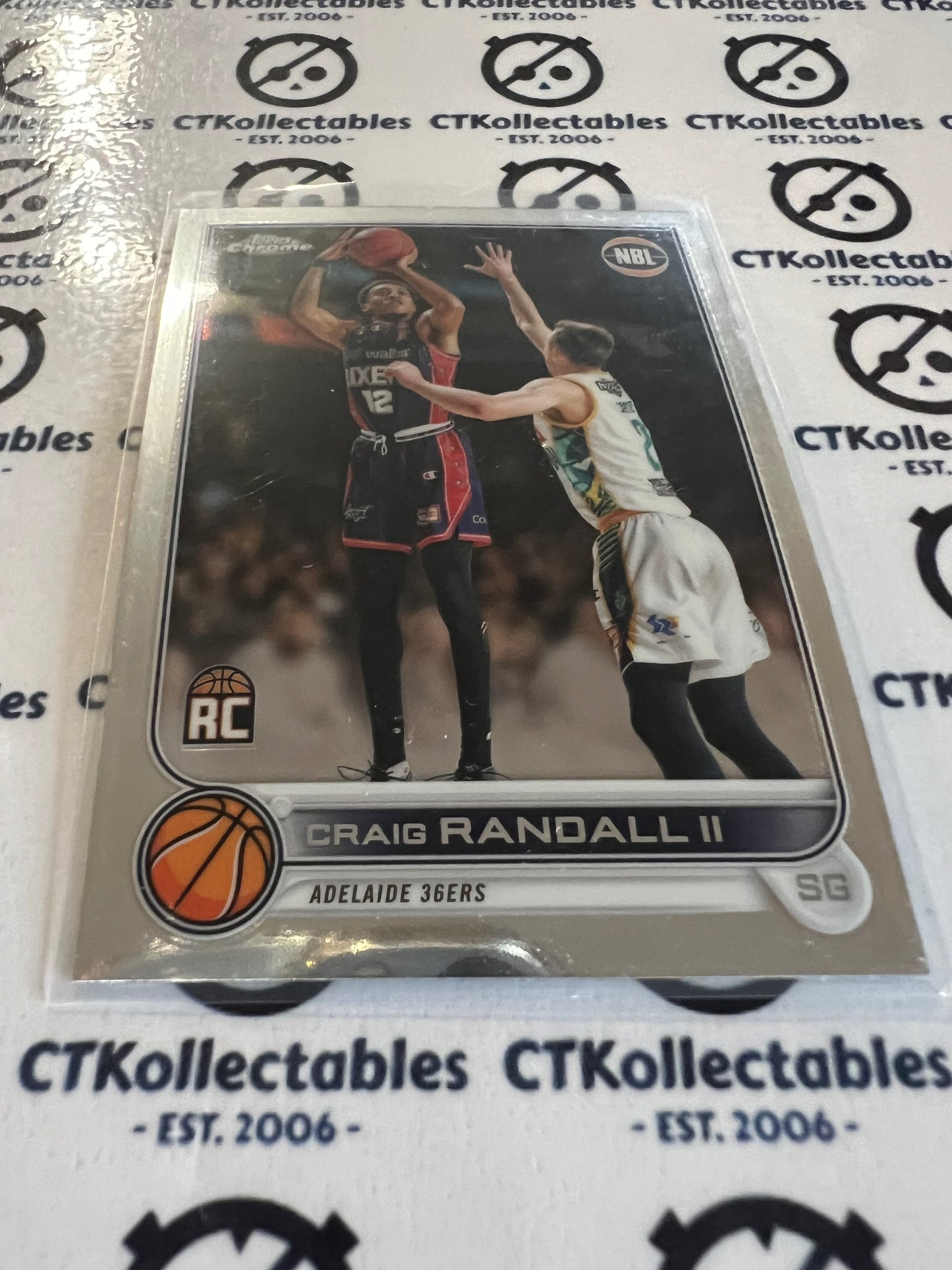 2022-23 Topps NBL Chrome #9 Craig Randall II RC Adelaide 36ERS