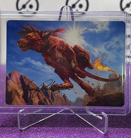 2025 MAGIC THE GATHERING FINAL FANTASY ART SERIES # 30/53 RED XIIL, PROUD WARRIOR SIGNATURE ANNA PODEDWORNA CARD