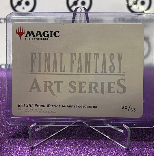 2025 MAGIC THE GATHERING FINAL FANTASY ART SERIES # 30/53 RED XIIL, PROUD WARRIOR SIGNATURE ANNA PODEDWORNA CARD