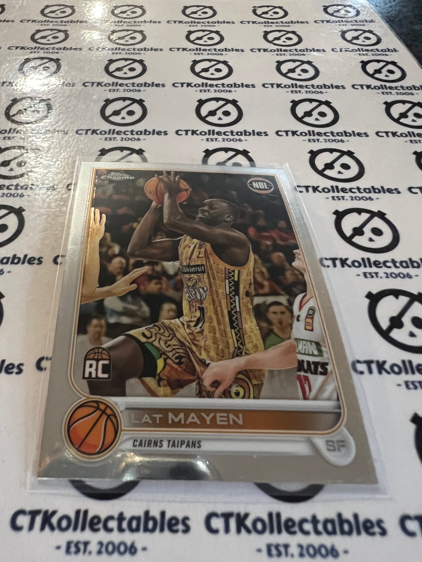 2022-23 Topps NBL Chrome #27 Lat Mayen RC Taipans