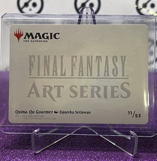 2025 MAGIC THE GATHERING FINAL FANTASY ART SERIES # 11/53 QUINA QU GOURMET SIGNATURE FAJAREKA CARD