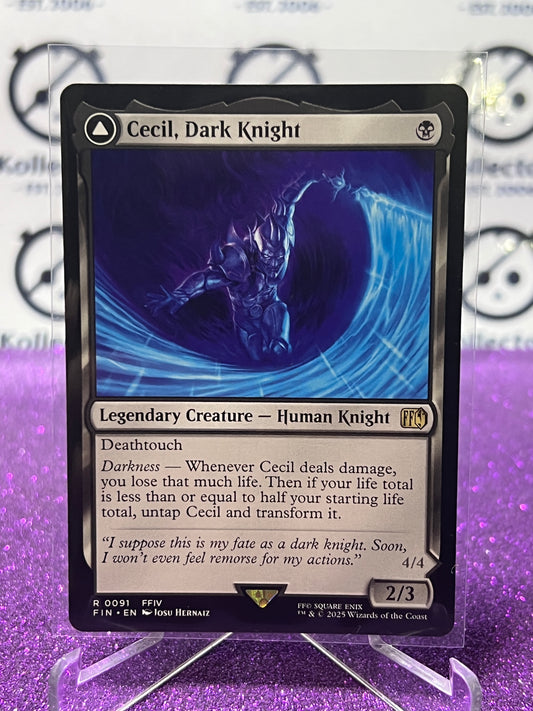 2025 MAGIC THE GATHERING FINAL FANTASY CECIL, DARK KNIGHT # R 0091 RARE NON-FOIL LEGENDARY CREATURE FLIP CARD