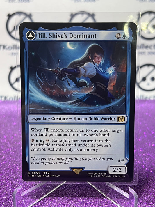 2025 MAGIC THE GATHERING FINAL FANTASY JILL, SHIVA'S DOMINANT # R 0058 RARE NON-FOIL LEGENDARY CREATURE FLIP CARD
