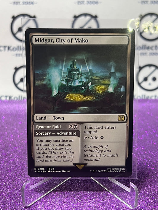 2025 MAGIC THE GATHERING FINAL FANTASY MIDGAR, CITY OF MAKO # R 0286 RARE NON-FOIL LAND  CARD