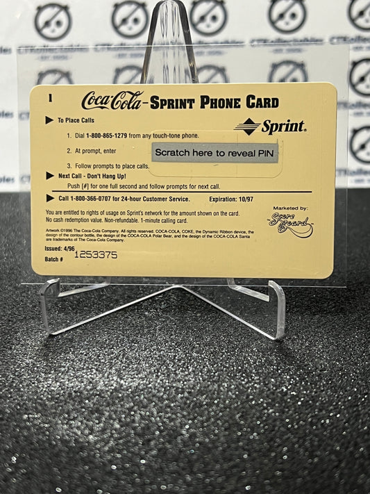 COCA-COLA $1 SPRINT PHONE CARD # 1 ALWAYS COLLECTABLE ISSUED 4/96 NFL STEELERS JOE GREENE