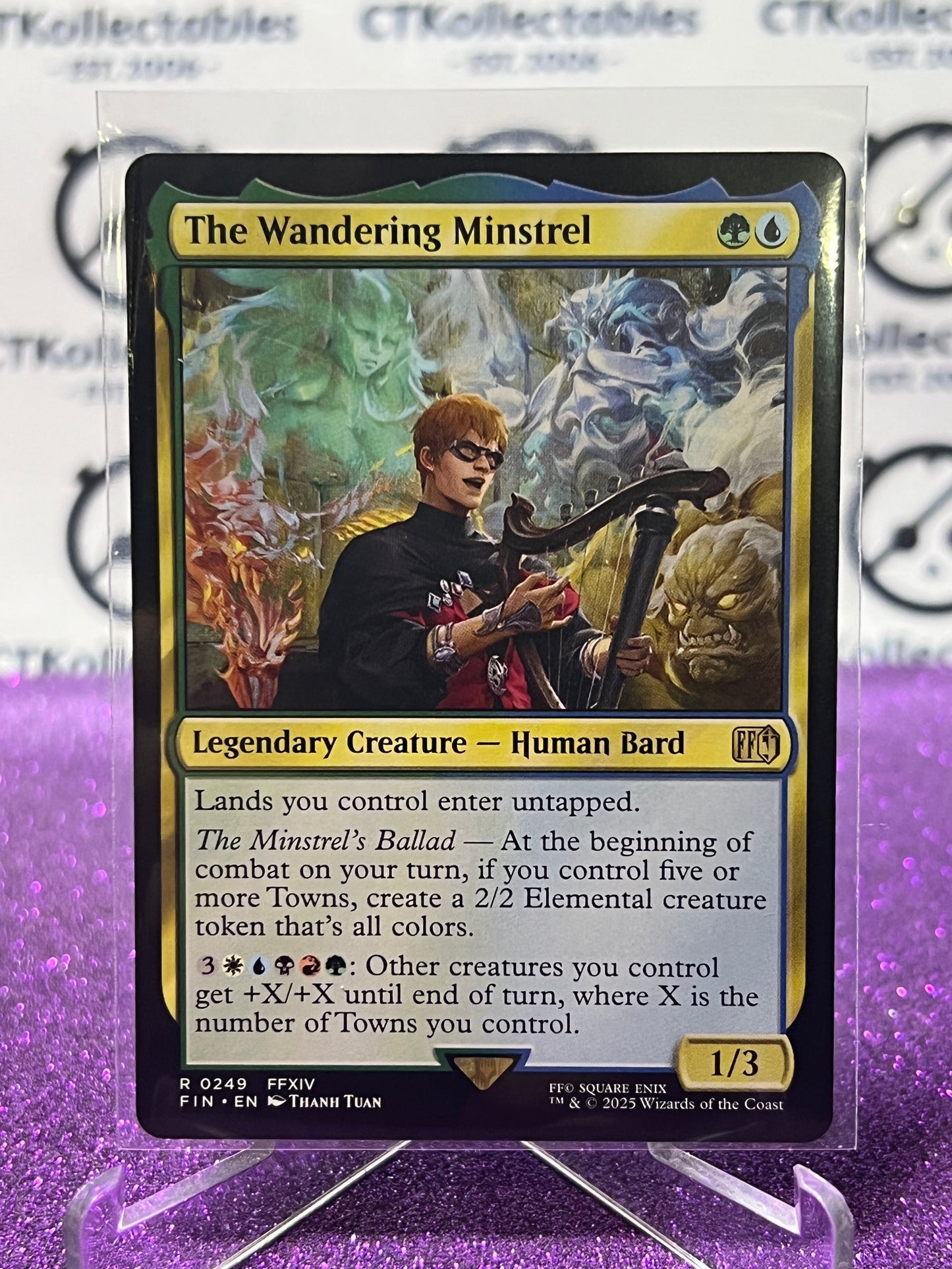 2025 MAGIC THE GATHERING FINAL FANTASY THE WANDERING MINSTREL # R 0249 RARE NON-FOIL LEGENDARY CREATURE CARD