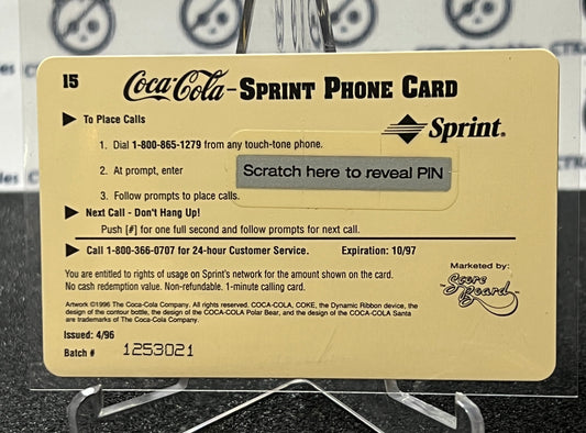 1996 COCA-COLA $1 SPRINT PHONE CARD # 15 ALWAYS COLLECTABLE ISSUED 4/96 NM ARMED FORCES 1944 AD