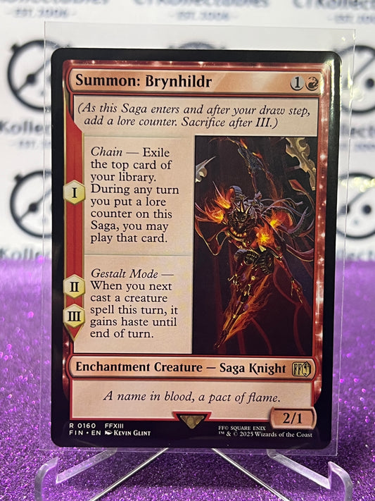 2025 MAGIC THE GATHERING FINAL FANTASY SUMMON: BRYNHILDR # R 0160 RARE NON-FOIL ENCHANTMENT CREATURE CARD