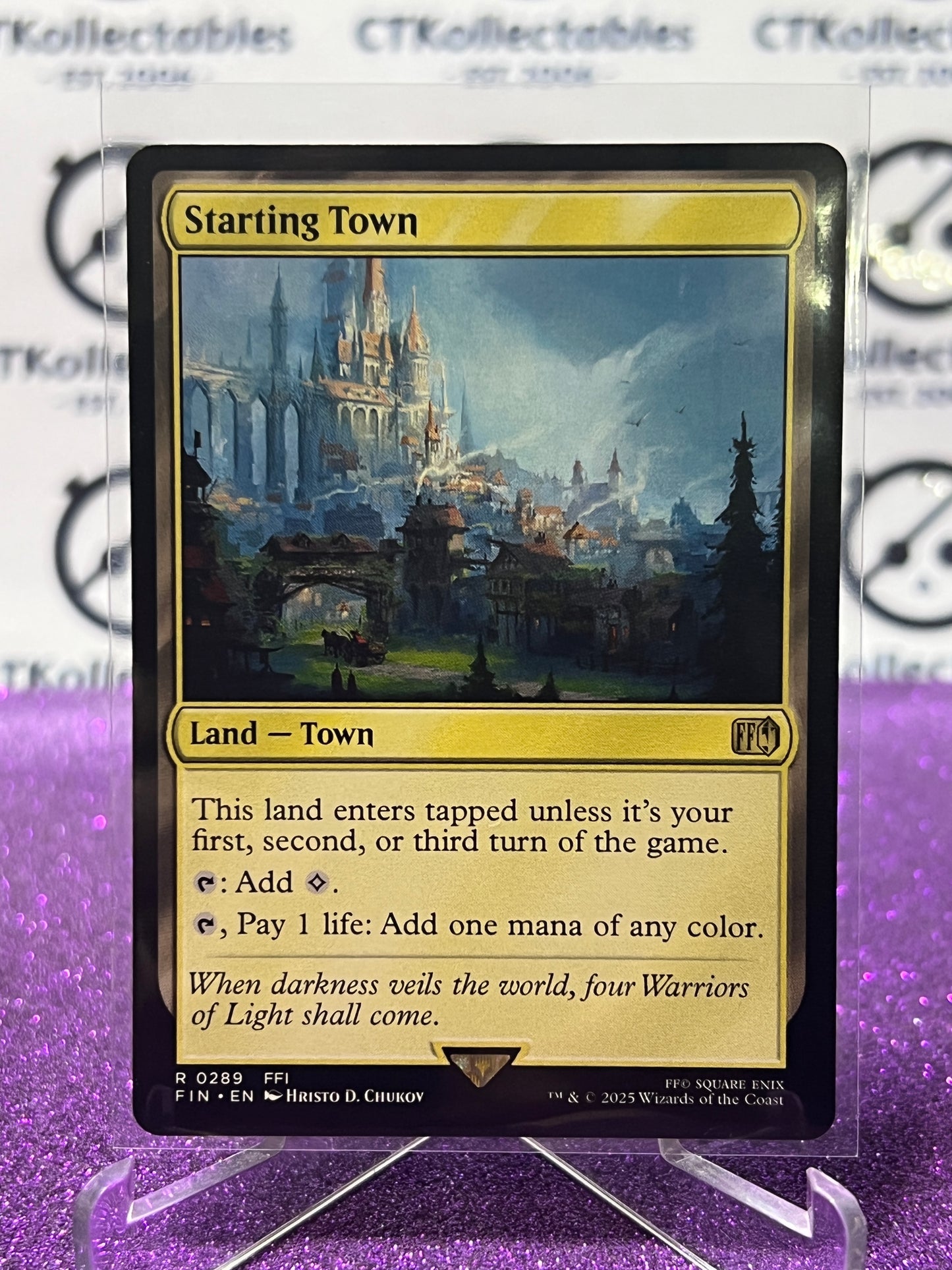 2025 MAGIC THE GATHERING FINAL FANTASY STARTING TOWN # R 0289 RARE NON-FOIL LAND CARD