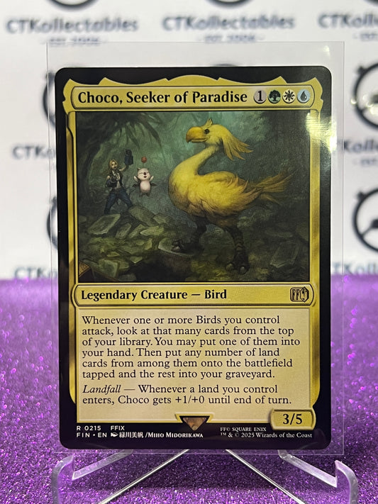 2025 MAGIC THE GATHERING FINAL FANTASY CHOCO, SEEKER OF PARADISE  # R 0215 RARE NON-FOIL LEGENDARY CREATURE CARD