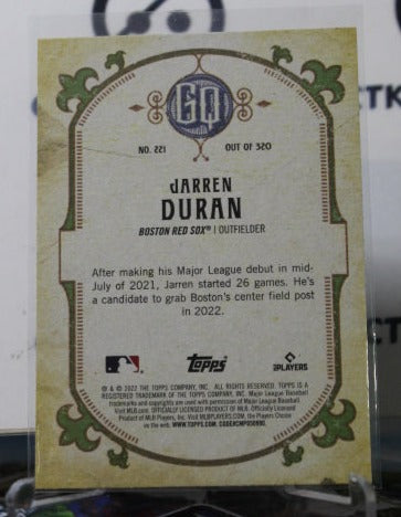 2022 GYPSY QUEEN JARREN DURAN # 221 ROOKIE BOSTON RED SOX BASEBALL