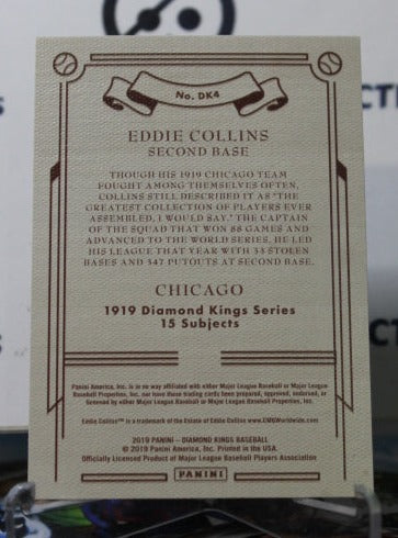 2019 PANINI DIAMOND KINGS EDDIE COLLINS # DK4 CHICAGO WHITE SOX BASEBALL