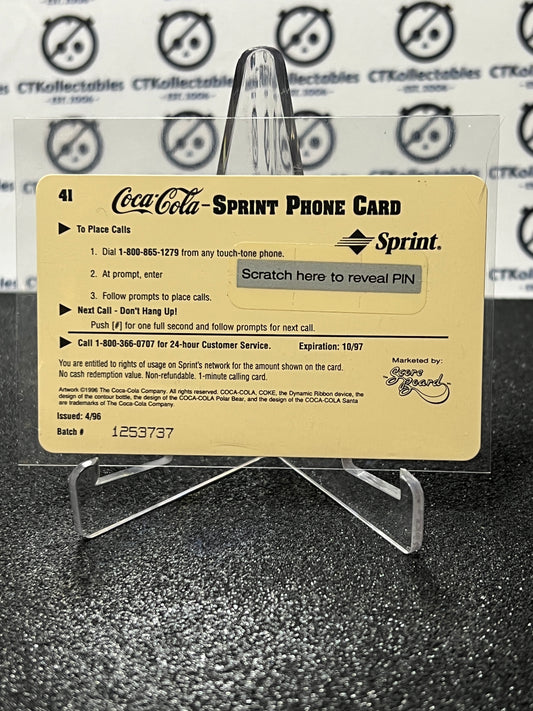 1996 COCA-COLA $1 SPRINT PHONE CARD # 41 ALWAYS COLLECTABLE ISSUED 4/96 NM COKE AD 1951
