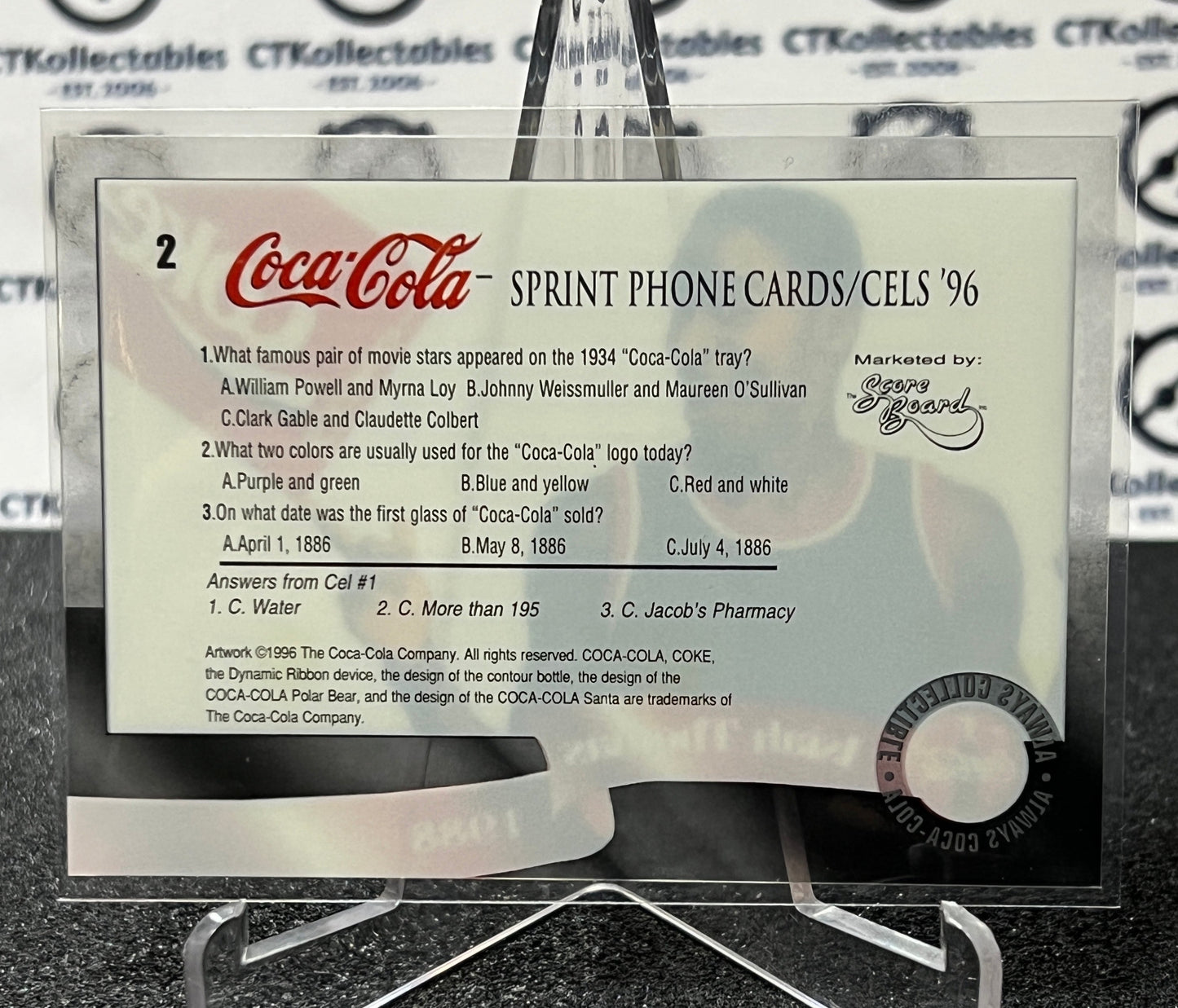 1996 COCA-COLA SPRINT CELL CARD ISIAH THOMAS # 2 ALWAYS COLLECTABLE NBA BASKETBALL