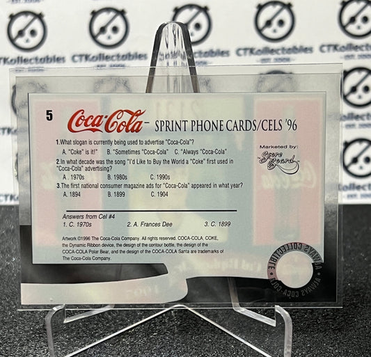 1996 COCA-COLA SPRINT CELL CARD CAL RIPKEN JR # 5 ALWAYS COLLECTABLE BASEBALL