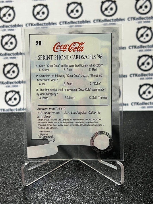 1996 COCA-COLA  SPRINT CELL CARD # 20 ALWAYS COLLECTABLE  SANTA CLAUSE COKE
