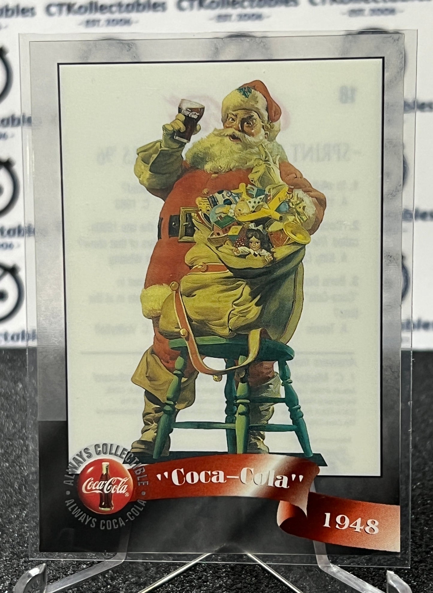 1996 COCA-COLA SPRINT CELL CARD # 18 ALWAYS COLLECTABLE SANTA CLAUSE COKE