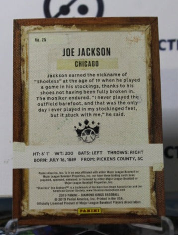 2019 PANINI DIAMOND KINGS JOE JACKSON # 25 CHICAGO WHITE SOX BASEBALL