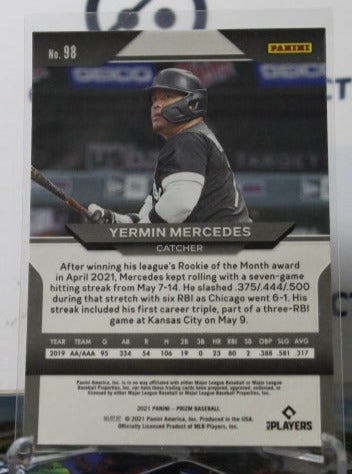 2021 PANINI PRIZM YERMIN MERCEDES # 98 ROOKIE CHICAGO WHITE SOX BASEBALL