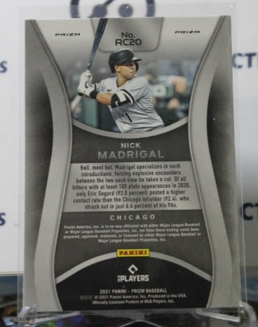 2021 PANINI PRIZM NICK MADRIGAL # RC20 SILVER PRIZM ROOKIE CHICAGO WHITE SOX BASEBALL