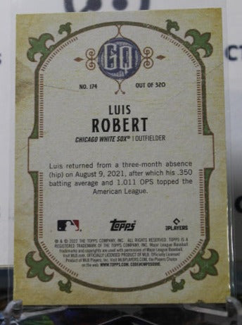 2022 TOPPS GYPSY QUEEN LUIS ROBERT # 179 CHICAGO WHITE SOX BASEBALL