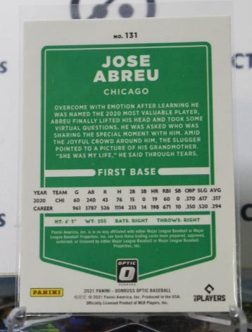 2021 PANINI DONRUSS OPTIC JOSE ABREU # 131 CHICAGO WHITE SOX BASEBALL
