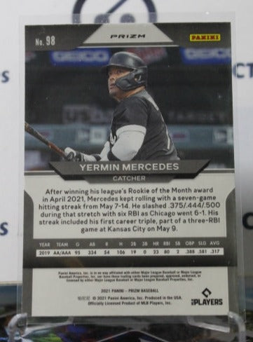 2021 PANINI PRIZM YERMIN MERCEDES # 98 PURPLE PRIZM ROOKIE CHICAGO WHITE SOX BASEBALL