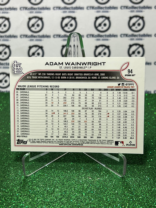 2022 TOPPS OPENING DAY ADAM WAINWRIGHT # 94 ST.LOUIS CARDINALS BASEBALL