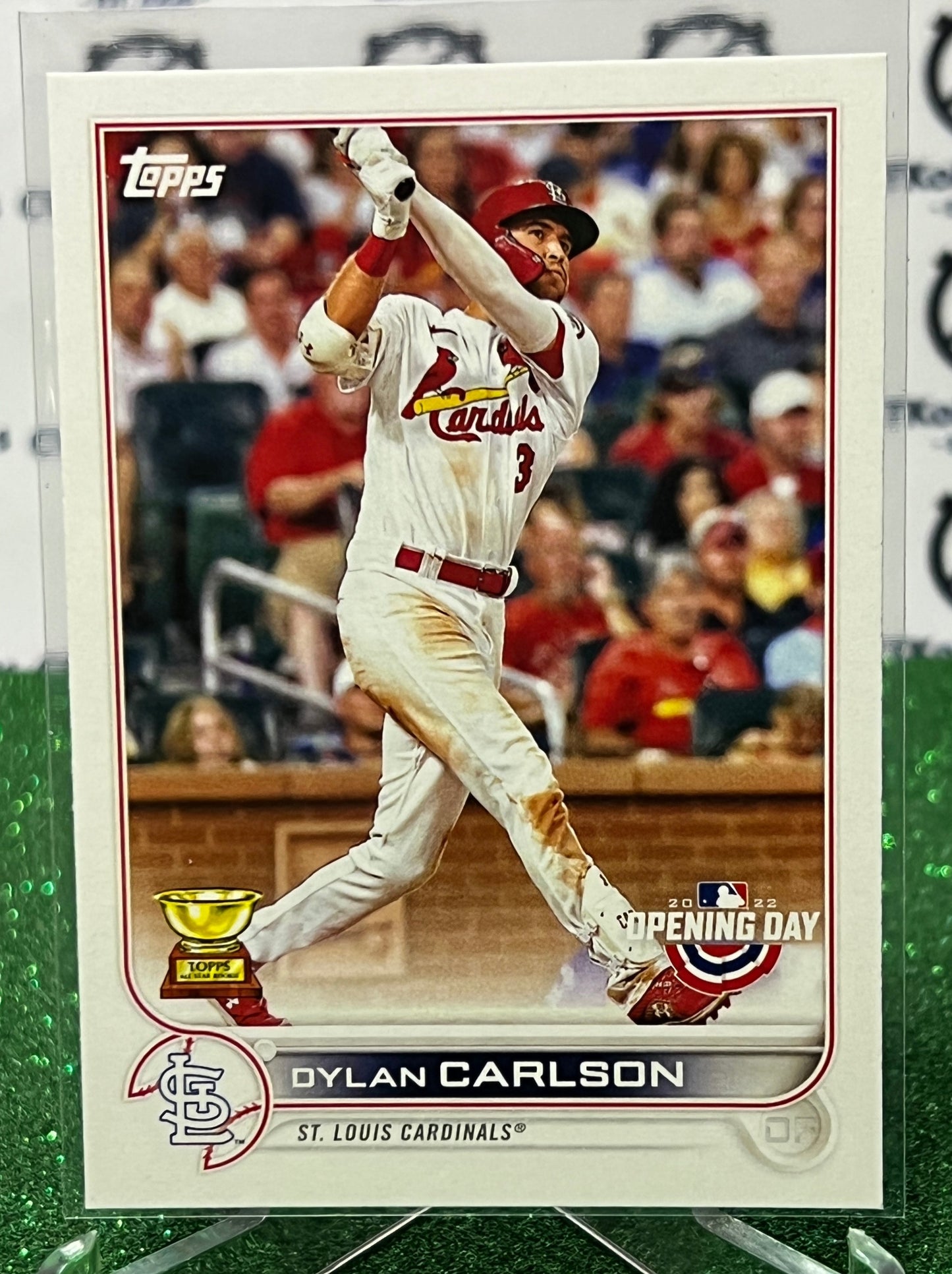 2022 TOPPS OPENING DAY DYLAN CARLSON # 197 ALL STAR ROOKIE ST. LOUIS CARDINALS BASEBALL