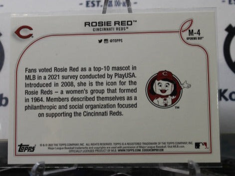 2022 TOPPS OPENING DAY ROSIE RED # M-4 MASCOT CINCINNATI REDS BASEBALL