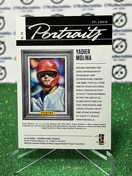 2019 PANINI DIAMOND KINGS YADIER MOLINA # P5 PORTRAITS ST. LOUIS CARDINALS BASEBALL