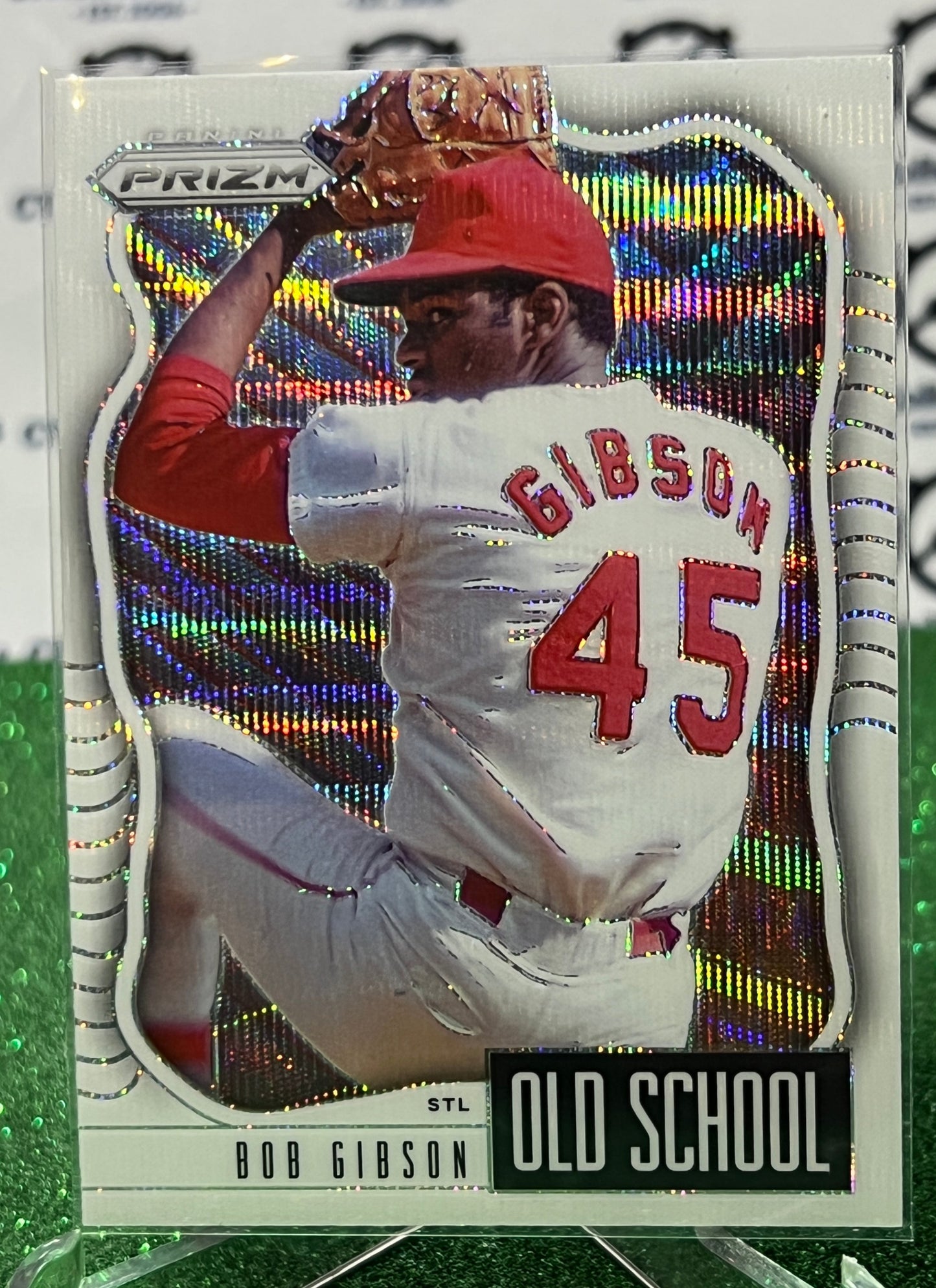 2021 PANINI PRIZM BOB GIBSON # OS-3 PRIZM OLD SCHOOL ST. LOUIS CARDINALS BASEBALL