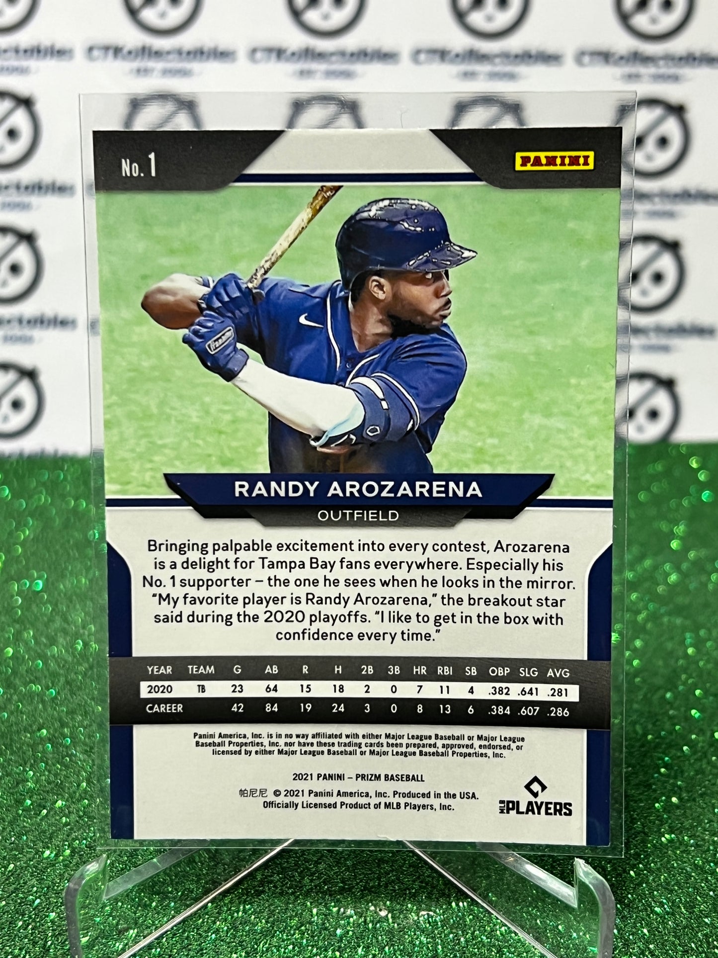 2021 PANINI PRIZM RANDY AROZARENA # 1 TAMPA BAY RAYS BASEBALL