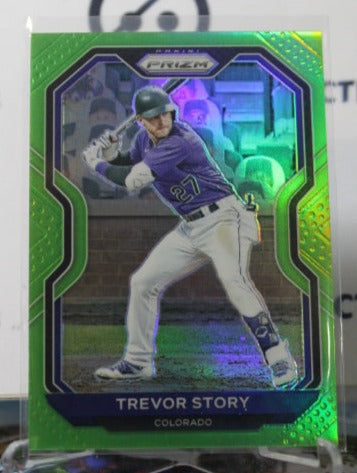 2021 PANINI PRIZM TREVOR STORY # 23 GREEN PRIZM /125 COLORADO ROCKIES BASEBALL