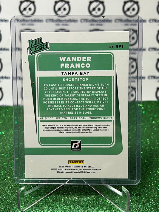 2022 PANINI DONRUSS WANDER FRANCO # RP1 RATED ROOKIE BLUE TAMPA BAY RAYS BASEBALL