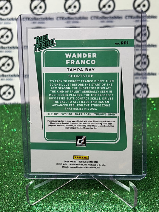 2022 PANINI DONRUSS WANDER FRANCO # RP1 RATED ROOKIE RED TAMPA BAY RAYS BASEBALL