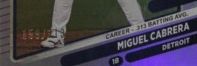 2021 PANINI DONRUSS MIGUEL CABRERA # 166 CHROME /313 DETROIT TIGERS BASEBALL