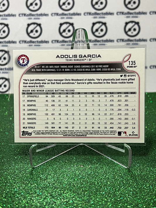 2022 TOPPS OPENING DAY ADOLIS GARCIA # 135 ALL-STAR ROOKIE TEXAS RANGERS BASEBALL CARD