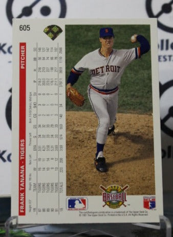 1991 UPPER DECK FRANK TANANA # 605 DETROIT TIGERS BASEBALL