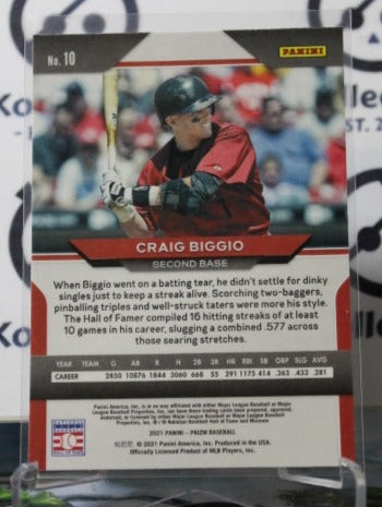 2021 PANINI PRIZM CRAIG BIGGIO # 10 HOUSTON ASTROS BASEBALL