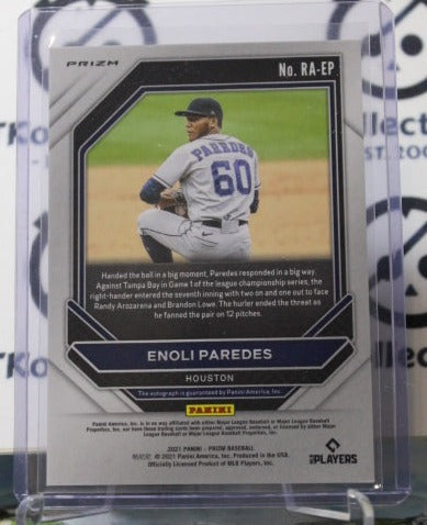 2021 PANINI PRIZM ENOLI PAREDES # RA-EP SILVER PRIZM ROOKIE AUTO HOUSTON ASTROS BASEBALL