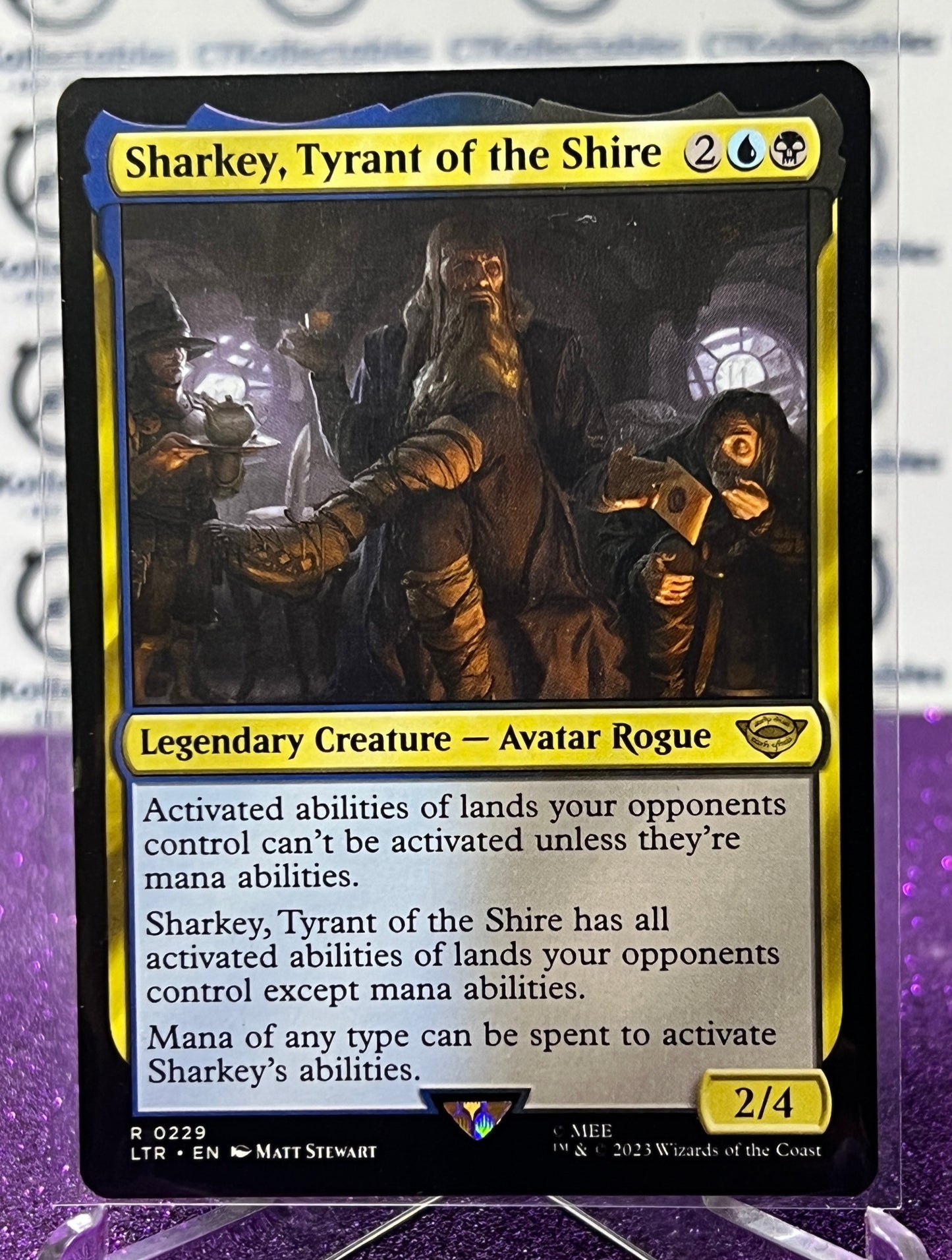 2023 MAGIC THE GATHERING LORD OF THE RINGS SHARKEY, TYRANT OF THE SHIRE # R 0229 LEGENDARY CREATURE CARD